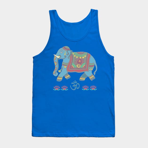 Painted Elephant Tank Top by Izmet